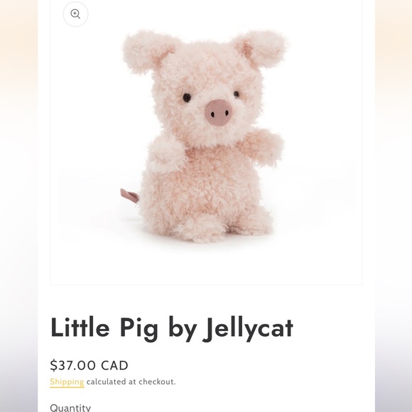 Jellycat Other - Jellycat Little Pig Plush - Soft Pink